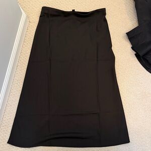 J. Crew Black Midi Slip Skirt